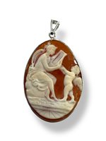 Pendant Mandile 1922 Woman Cammei  in Silver Conchiglia 2MCICM70